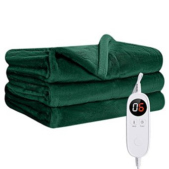 Reversible Plush Electric Blanket with Temperature and Timing Functions