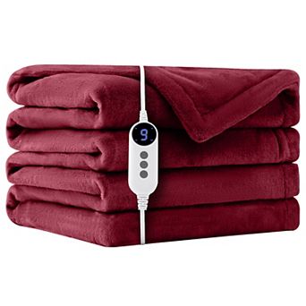Reversible Plush Electric Blanket with Temperature and Timing Functions