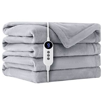 Reversible Plush Electric Blanket with Temperature and Timing Functions