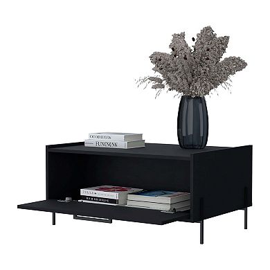 Glendale Coffee Table with Flip-Down Door in Melamine