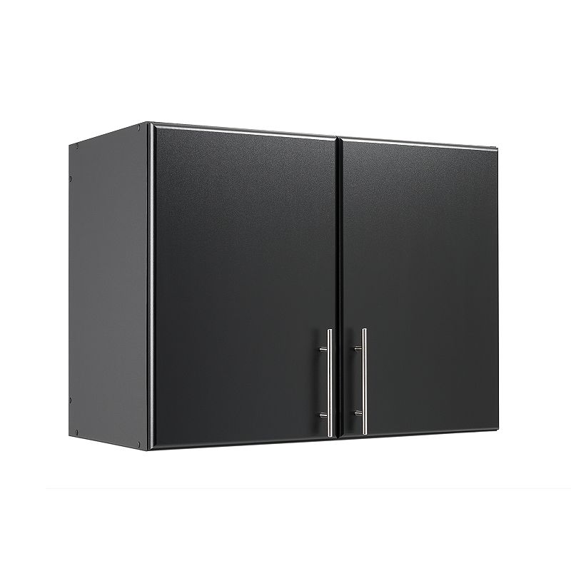 Prepac Black Cabinet: Pantry Storage Cabinet & Garage Cabinet  16 Dx32 Wx24 H Wall Cabinet with Storage Shelf & Doors