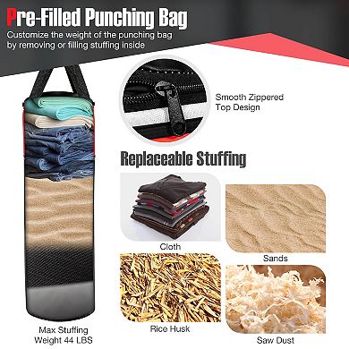 Kids Hanging Punching Bag Set with Gloves 11 Lb Training Toy