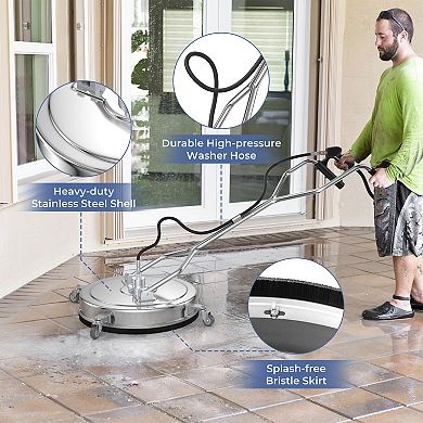 Pressure Washer Surface Cleaner Power Cleaner Attachment with Casters
