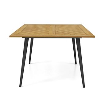 4-Person Acacia Wood Outdoor Dining Table