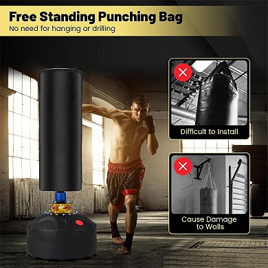 Freestanding Punching Bag Kickboxing Bag with Stand and Suction Cup Base