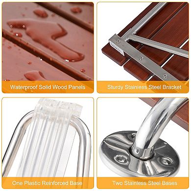 Wall-Mounted Folding Shower Seat Bench Bath Seat Bench Shower Chair