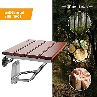 Wall-Mounted Folding Shower Seat Bench Bath Seat Bench Shower Chair