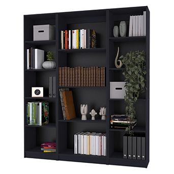 Elida 3 pc Living Room Set, Black