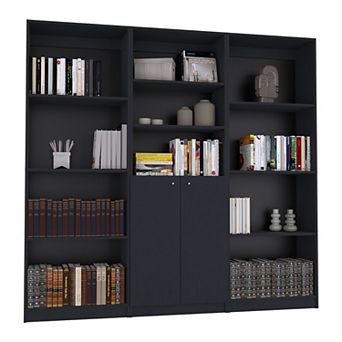 Munds 3 pc Living Room Set, Black