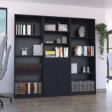 Munds 3 Piece Living Room Set, Black