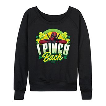 Women's Marvel Deadpool I Pinch Back French Terry Long Sleeve Tee
