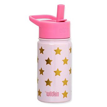 Pink and Gold Stars 14 oz Steel Bottle