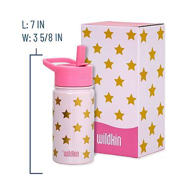 Pink and Gold Stars 14 oz Steel Bottle