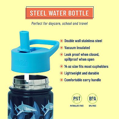 Sharks 14 oz Steel Bottle