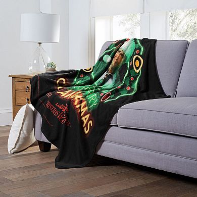Warner Bros. Christmas Vacation Neon Clarkmas Silk Touch Throw Blanket 50x60 Inches