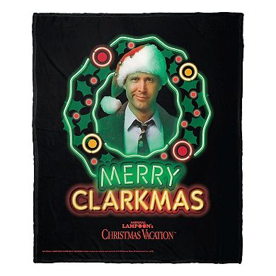 Warner Bros. Christmas Vacation Neon Clarkmas Silk Touch Throw Blanket 50x60 Inches