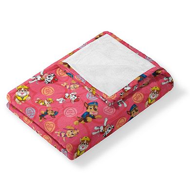 Nickelodeon Paw Patrol Paws N Kisses Silk Touch Throw Blanket 50x60 Inches