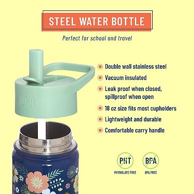 Wildflower Bloom 18 oz Steel Water Bottle