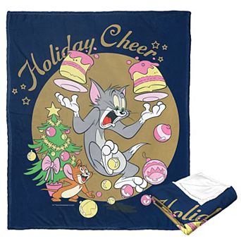 Warner Bros. Tom And Jerry Holiday Cheer And Mischief Silk Touch Throw Blanket 50x60 Inches