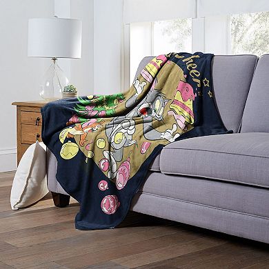 Warner Bros. Tom And Jerry Holiday Cheer And Mischief Silk Touch Throw Blanket 50x60 Inches