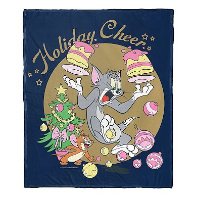 Warner Bros. Tom And Jerry Holiday Cheer And Mischief Silk Touch Throw Blanket 50x60 Inches