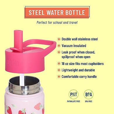 Strawberry Patch 18 oz Steel Water Bottle