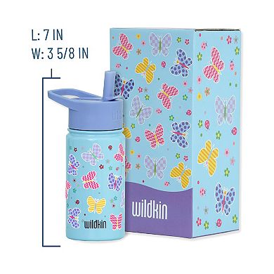 Butterfly Garden Blue 14 oz Steel Bottle