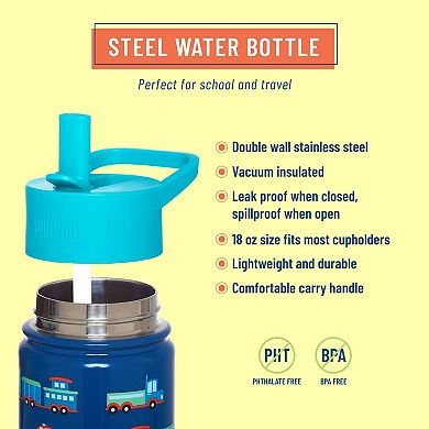 Transportation 18 oz Steel Water Bottle
