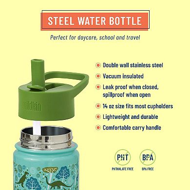 Dinomite Dinosaurs 14 oz Steel Bottle