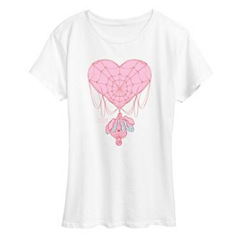 Women's Marvel Spider-Man Heart Web Graphic Tee