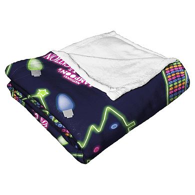 Warner Bros. Christmas Vacation Neon Christmas Lights Silk Touch Throw Blanket 50x60 Inches