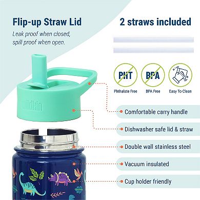 Darling Dinosaurs 14 oz Steel Bottle