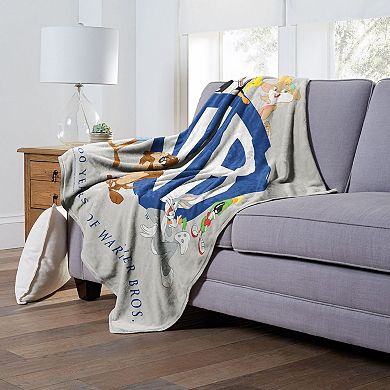 Warner Bros. WB 100 Anniversary Silk Touch Throw Blanket 50x60 Inches