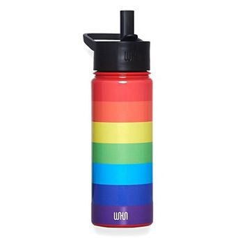 Rainbow Stripe 18 oz Steel Water Bottle