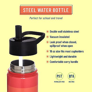 Rainbow Stripe 18 oz Steel Water Bottle