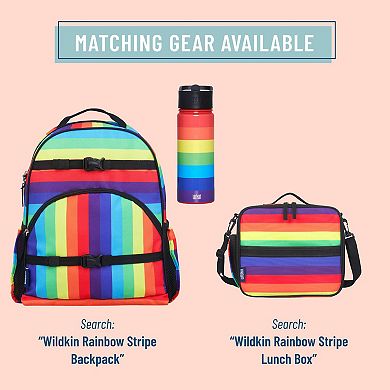 Rainbow Stripe 18 oz Steel Water Bottle
