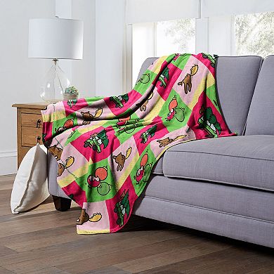 Warner Bros. Christmas Vacation Christmas Squares Silk Touch Throw Blanket 50x60 Inches