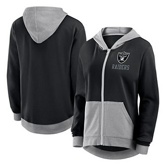 Women's Fanatics Black Las Vegas Raiders Hit It Full-Zip Hoodie