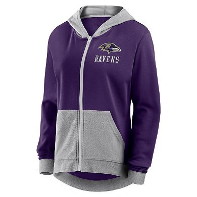Women's Fanatics Purple Baltimore Ravens Hit It Full-Zip Hoodie