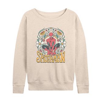 Women's Marvel Spider-Man Vintage Florals French Terry Long Sleeve Tee
