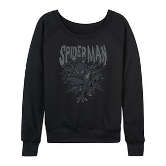 Women's Marvel Spider-Man Monochrome French Terry Long Sleeve Tee