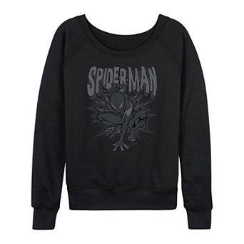 Women's Marvel Spider-Man Monochrome French Terry Long Sleeve Tee