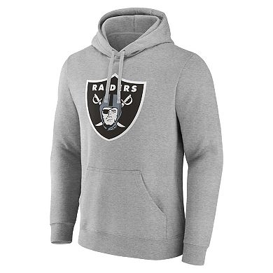 Men's Fanatics Heather Gray Las Vegas Raiders Deliver Fleece Pullover Hoodie