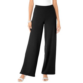 Roaman's Women's Plus Size Wide-Leg Ultimate Ponte Pant
