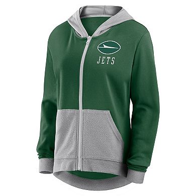 Women's Fanatics Green New York Jets Hit It Full-Zip Hoodie