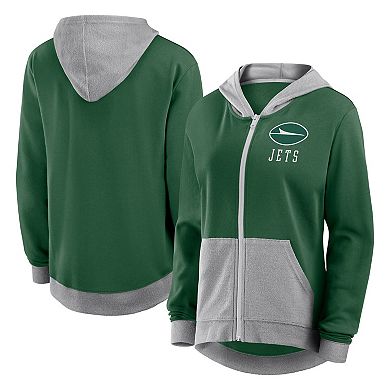 Women's Fanatics Green New York Jets Hit It Full-Zip Hoodie