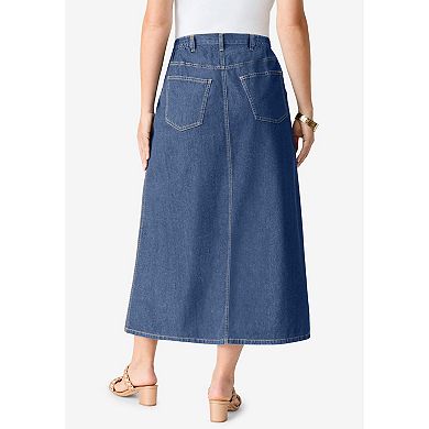 Roaman's Women's Plus Size Easy-Wear A-Line Skirt