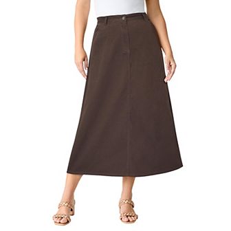 Roaman's Women's Plus Size Plus Size Easy-Wear A-Line Skirt