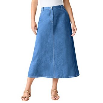 Roaman's Women's Plus Size Plus Size Easy-Wear A-Line Skirt