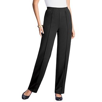 Roaman's Women's Plus Size Crease Front Knit Pant